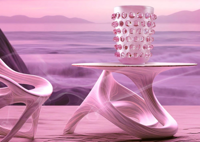 Mossi XXL Vase Pink Luster Lalique