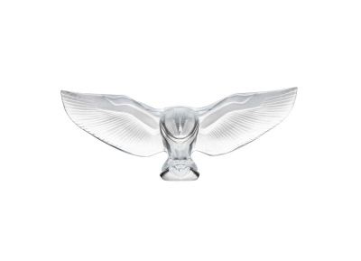 Barn Owl Sculpture Clear Crystal Lalique