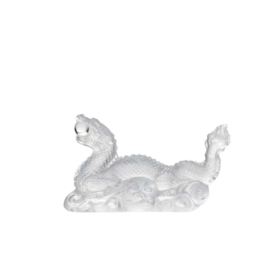 Tianlong Dragon Sculpture Clear Crystal Lalique