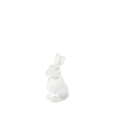 Toulouse Rabbit Sculpture Clear Crystal Lalique