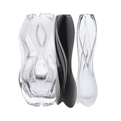 Visio Vase Black Crystal Lalique & Zaha Hadid