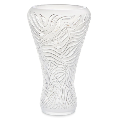 Zébre Vase Shiny Relief Lalique