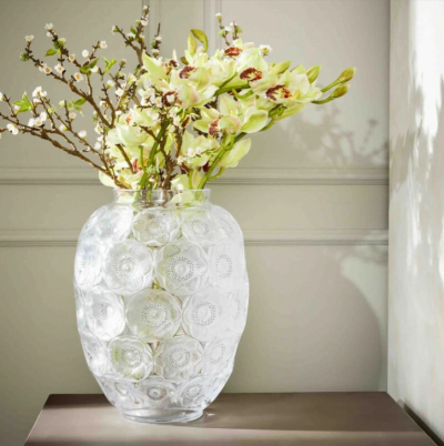 Anemones Grand Vase Clear Crystal Lalique