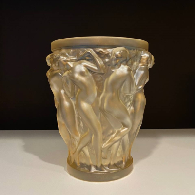 Bacchantes Small Vase Gold Luster Crystal Lalique