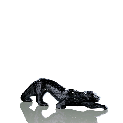 Zeila Panther Large Sculpture Black Crystal Lalique