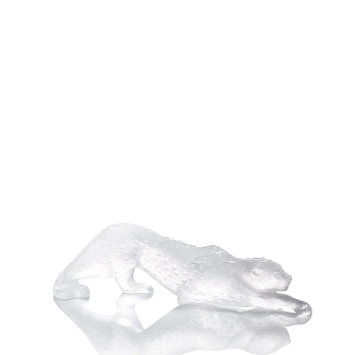 Zeila Panther Large Sculpture Clear Crystal Lalique