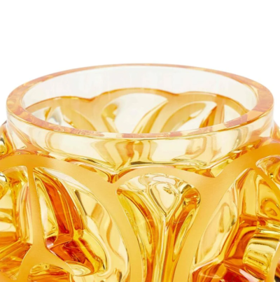 Tourbillons Vase Amber Crystal Lalique