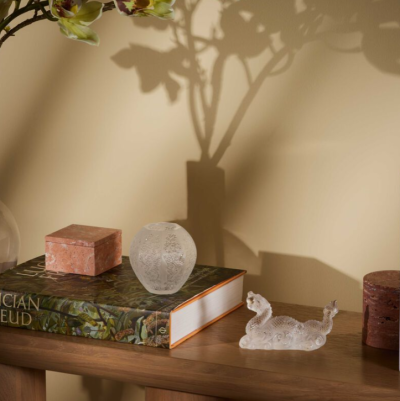 Tianlong Dragon Sculpture Clear Crystal Lalique