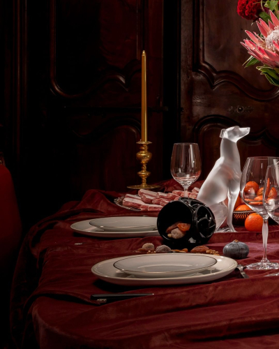 100 Points Bordeaux Glass Lalique & James Suckling