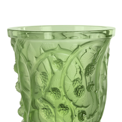 Mūres Medium Vase Green Crystal Lalique