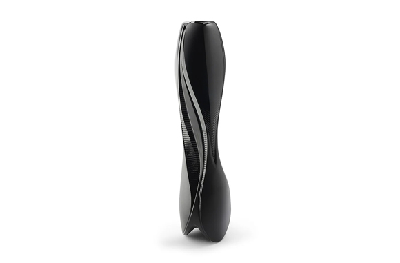 Visio Vase Black Crystal Lalique & Zaha Hadid