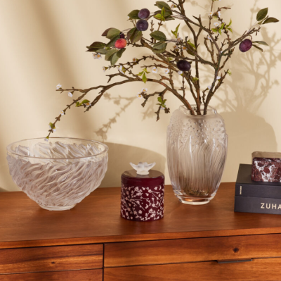 Fourrure Bowl Clear Crystal Lalique