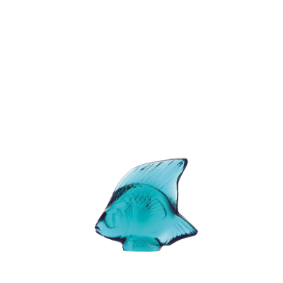 Fish Sulpture Pale Turquoise Crystal Lalique